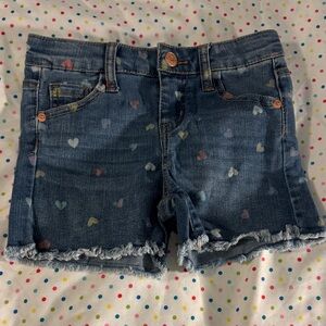 Cat & Jack Denim Heart Print Shorts